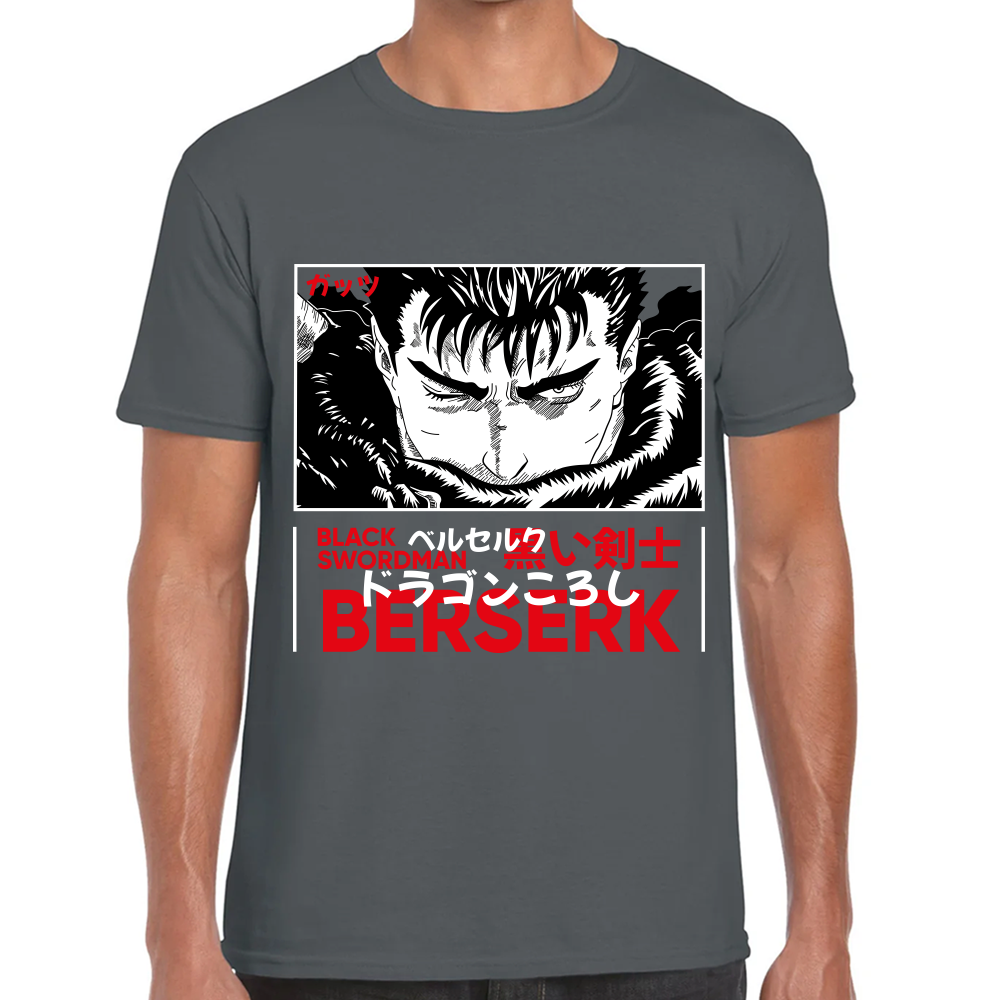 Playera Berserk Guts Black Swordman Algodón Premium #0001615
