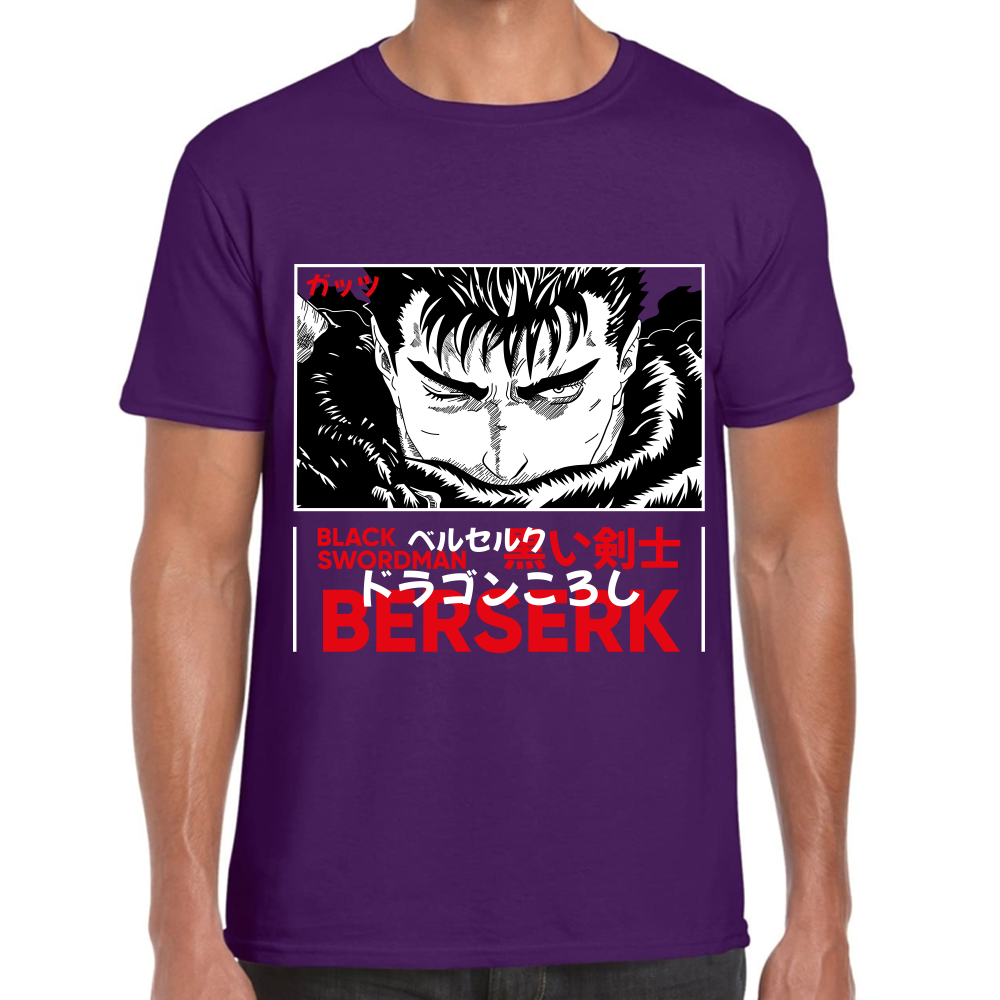 Playera Berserk Guts Black Swordman Algodón Premium #0001615