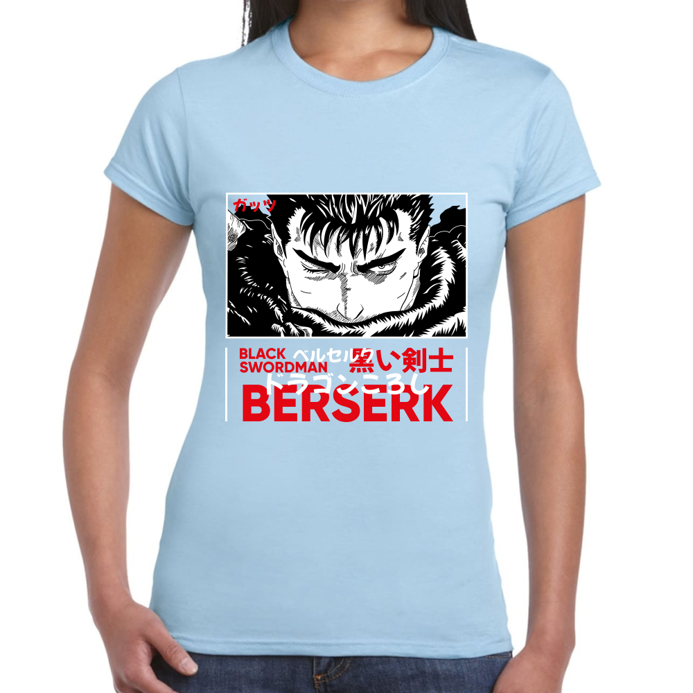 Playera Berserk Guts Black Swordman Algodón Premium #0001615