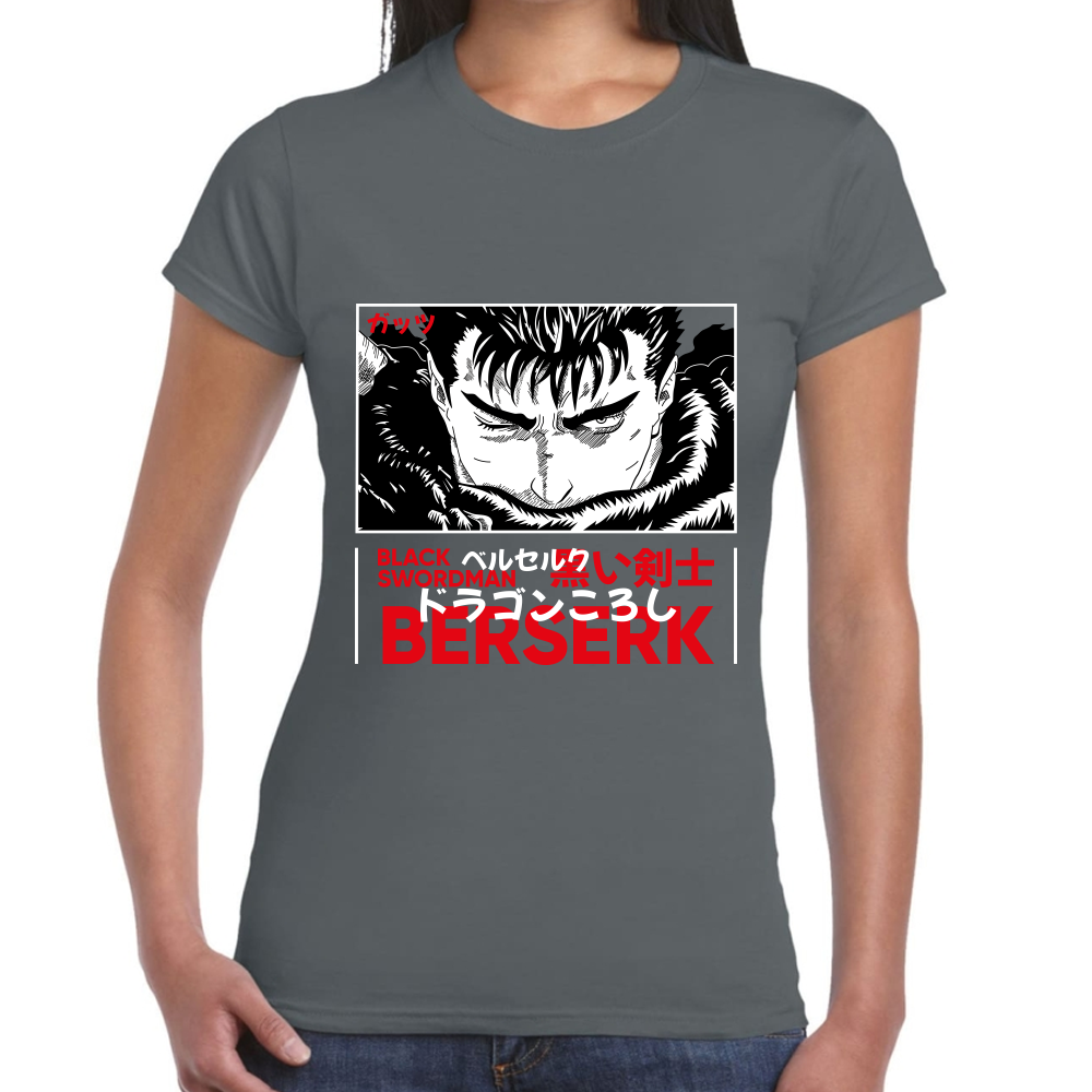 Playera Berserk Guts Black Swordman Algodón Premium #0001615