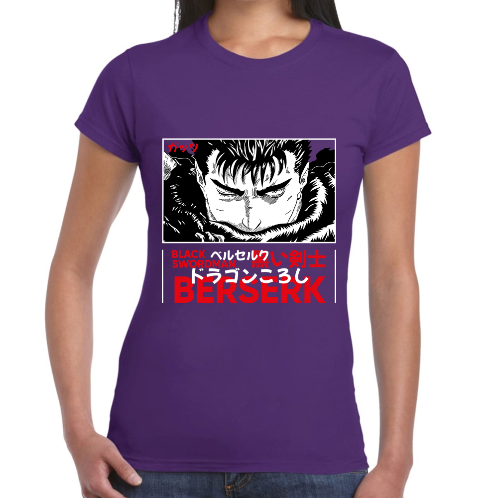 Playera Berserk Guts Black Swordman Algodón Premium #0001615