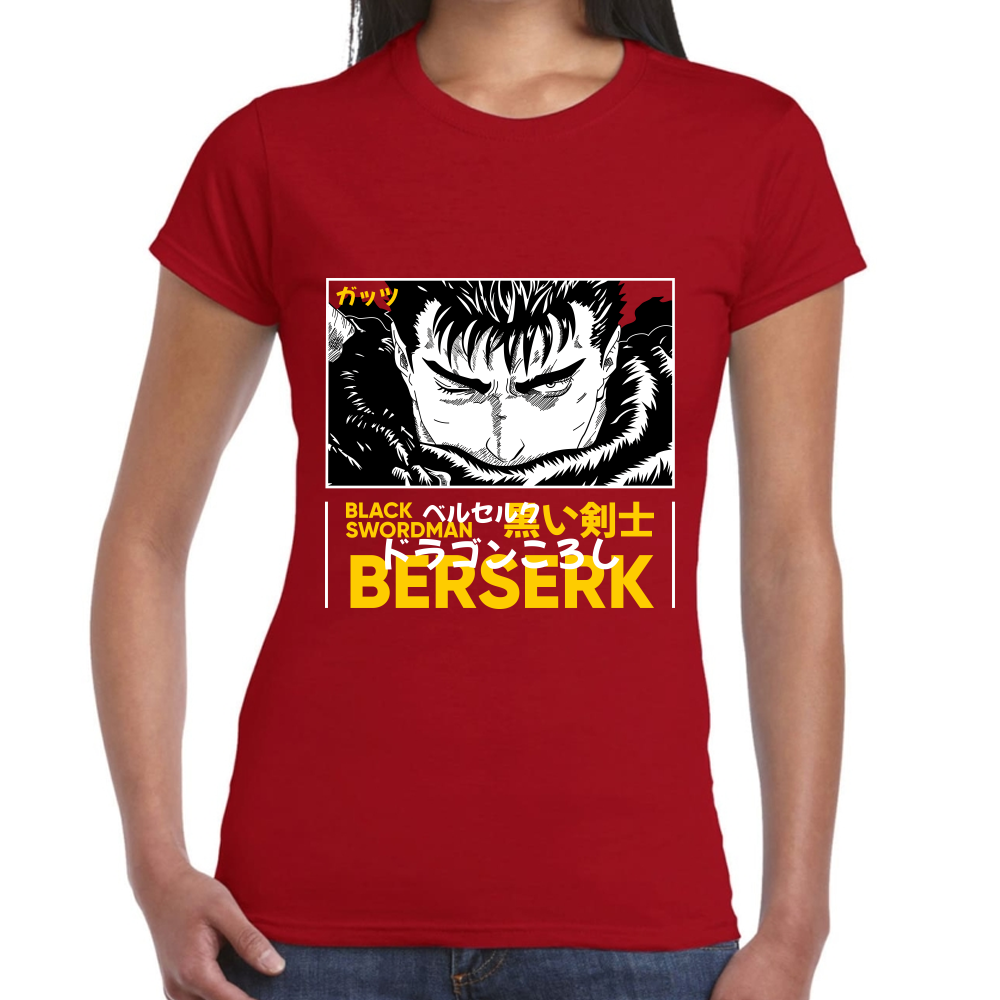 Playera Berserk Guts Black Swordman Algodón Premium #0001615