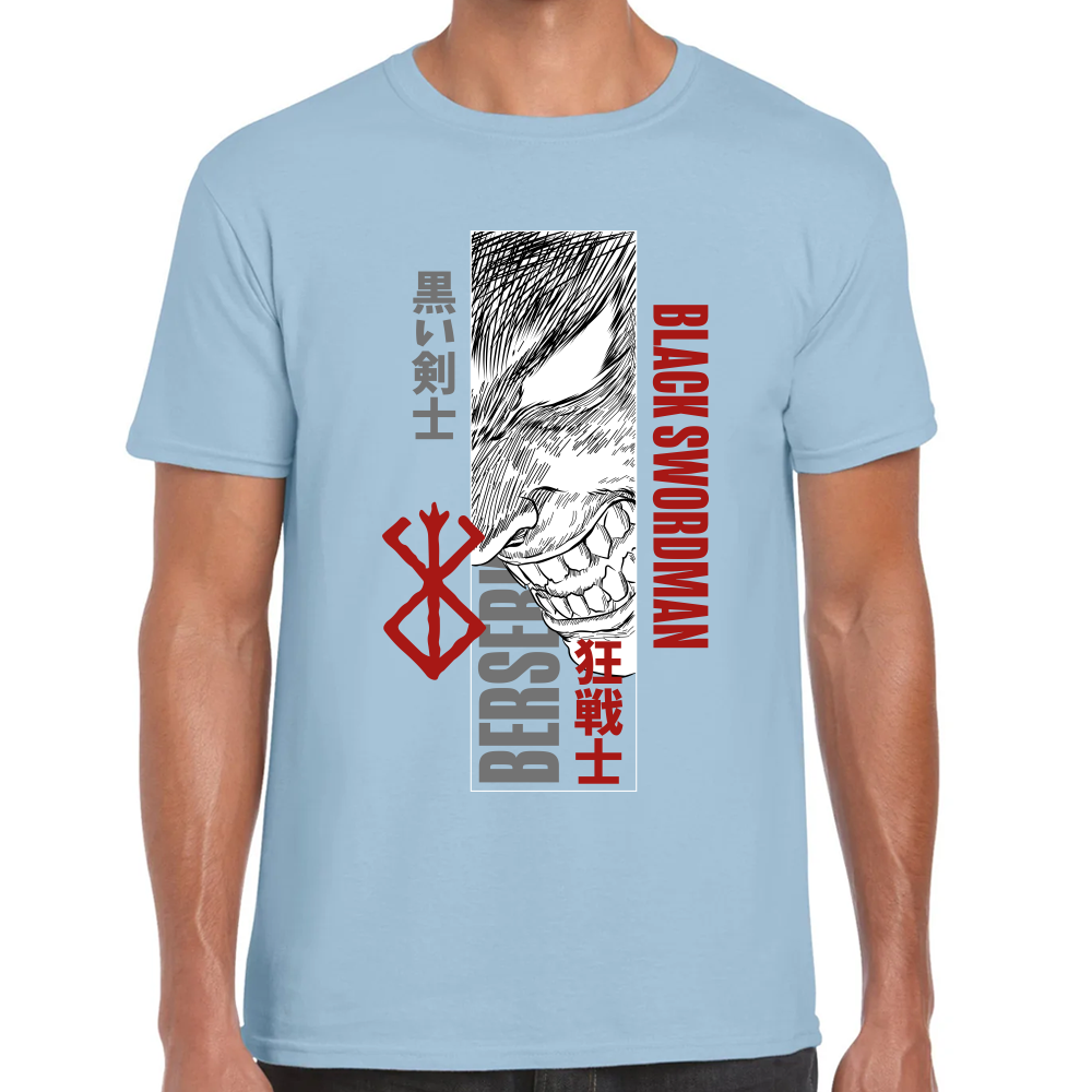 Playera Berserk Guts Black Swordman Algodón Premium #0001616