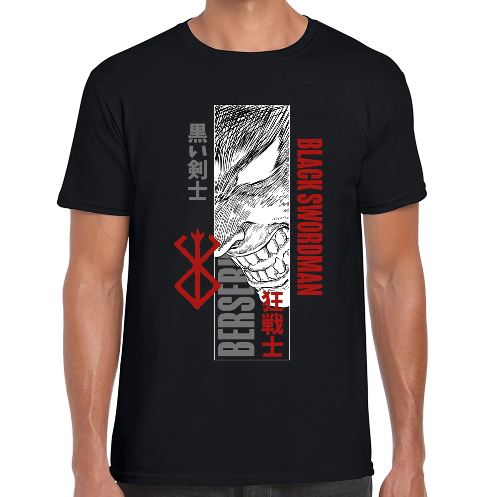 Playera Berserk Guts Black Swordman Algodón Premium #0001616