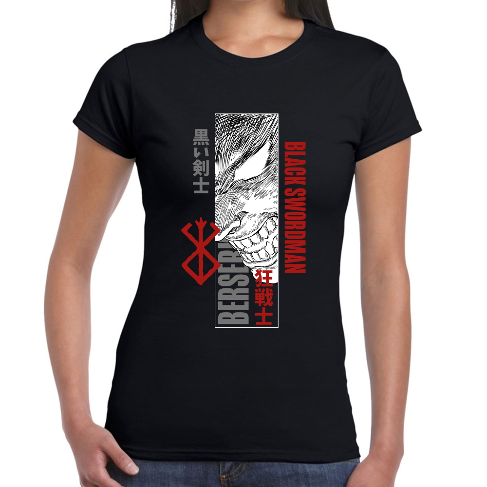 Playera Berserk Guts Black Swordman Algodón Premium #0001616
