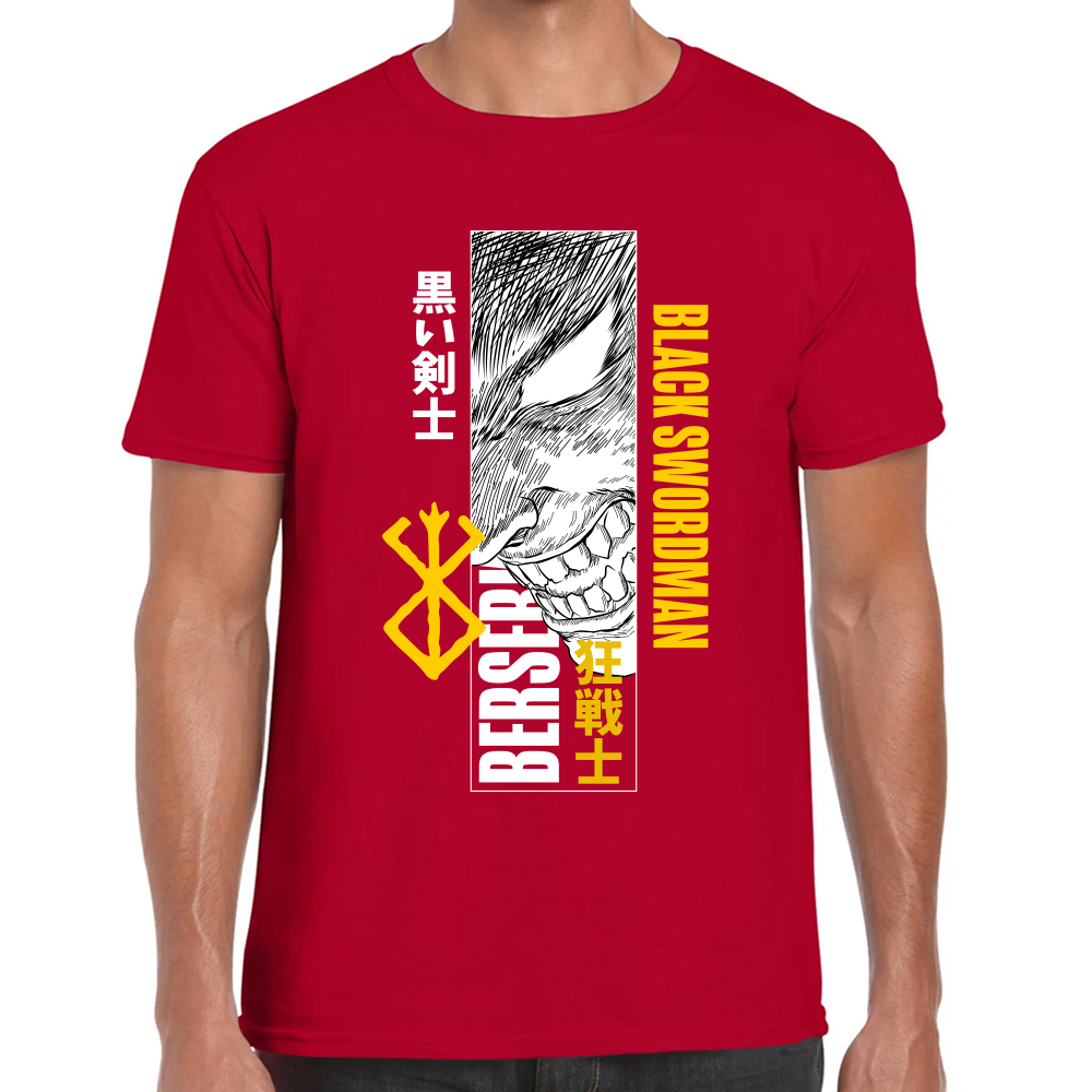 Playera Berserk Guts Black Swordman Algodón Premium #0001616