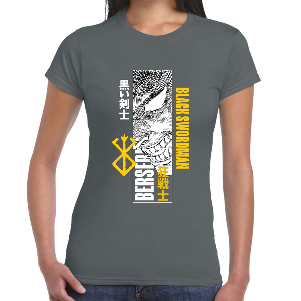 Playera Berserk Guts Black Swordman Algodón Premium #0001616