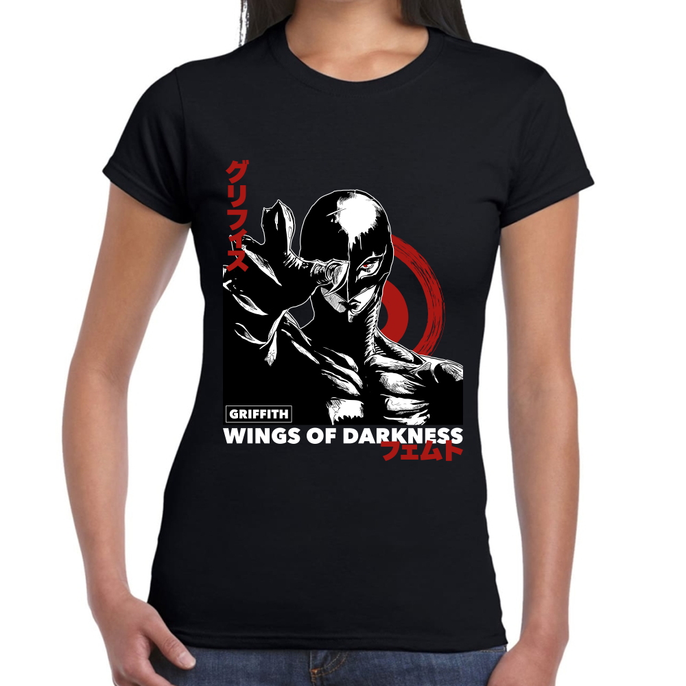 Playera Berserk Griffith Wings Of Darkness Algodón Premium #0001617