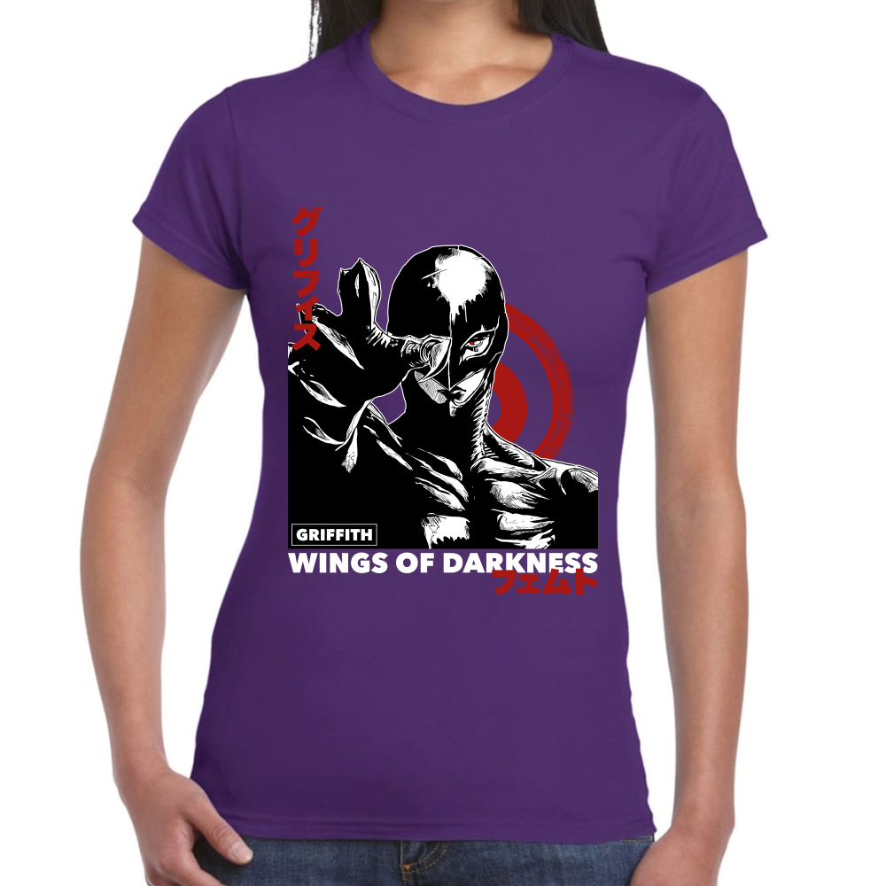 Playera Berserk Griffith Wings Of Darkness Algodón Premium #0001617