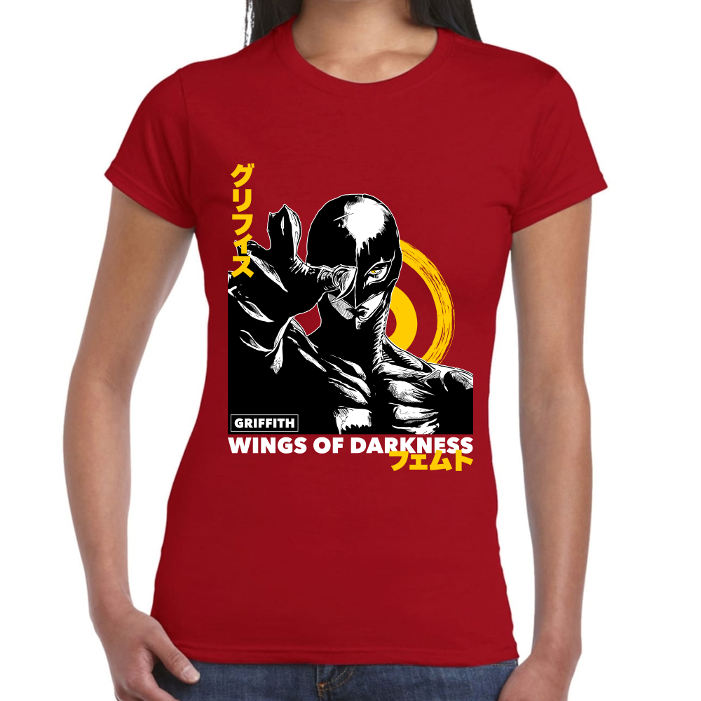 Playera Berserk Griffith Wings Of Darkness Algodón Premium #0001617