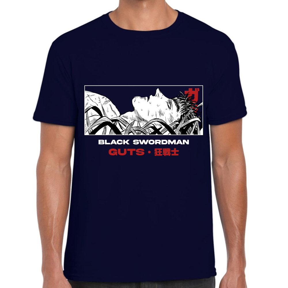 Playera Berserk Guts Black Swordman Algodón Premium #0001618