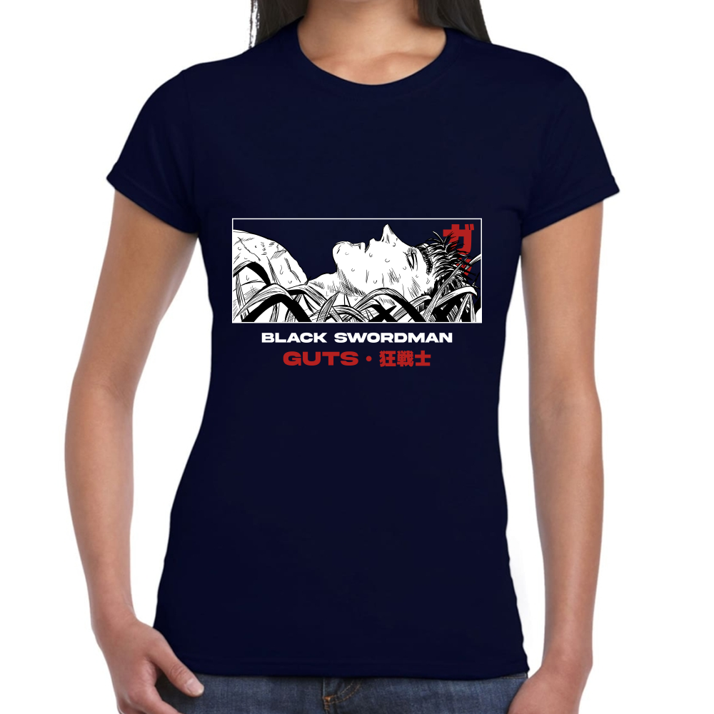 Playera Berserk Guts Black Swordman Algodón Premium #0001618