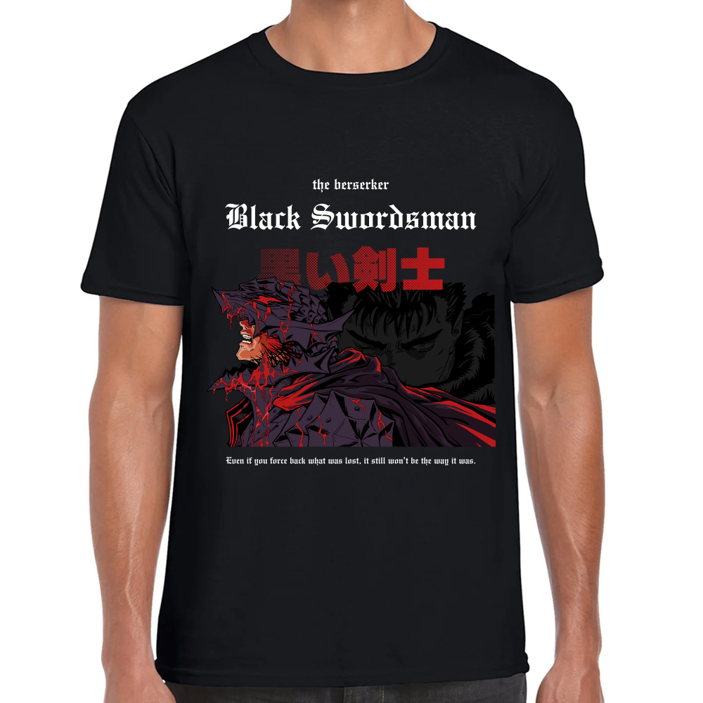 Playera Berserk Guts Black Swordman Algodón Premium #0001619