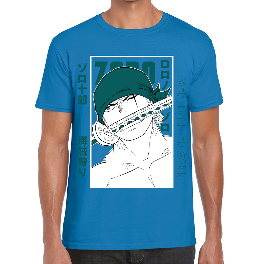 Playera One Piece Zoro Pirate Hunter Algodón Premium #0001621