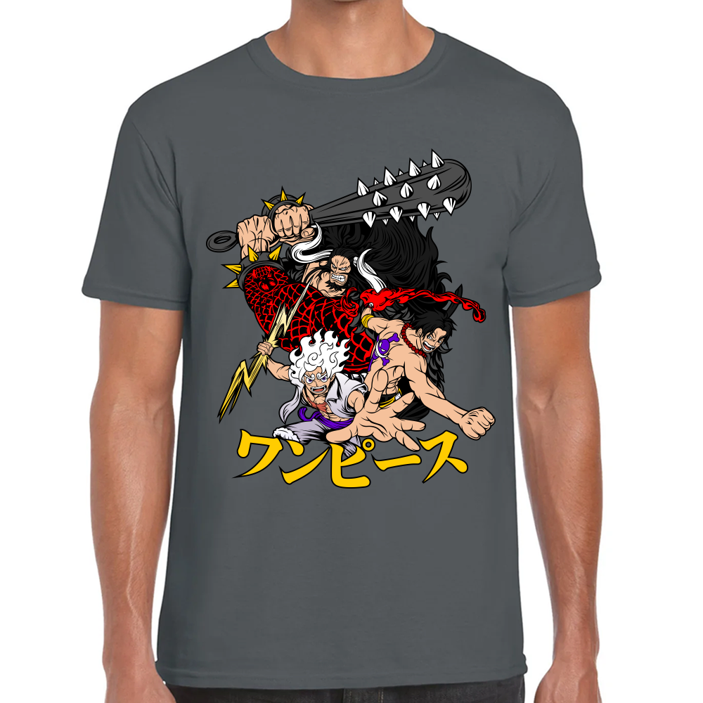 Playera Luffy Ace Kaido One Piece Algodón #0001641