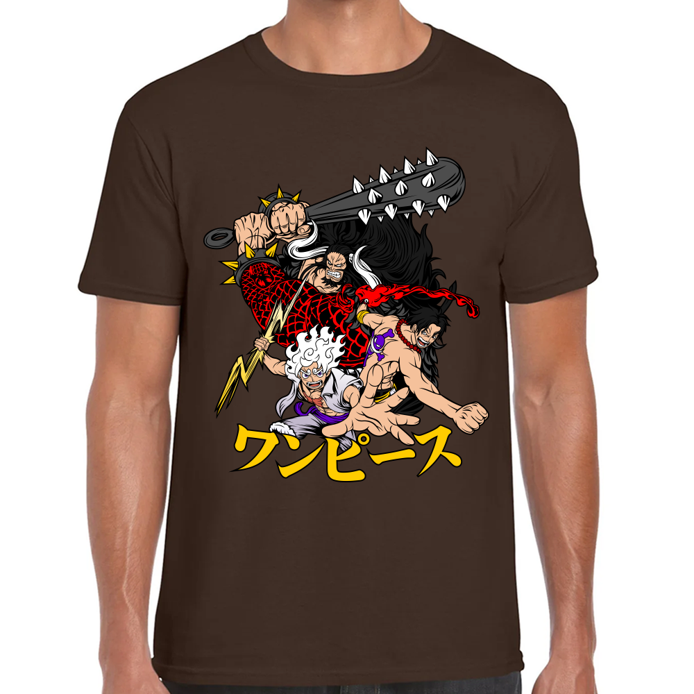 Playera Luffy Ace Kaido One Piece Algodón #0001641