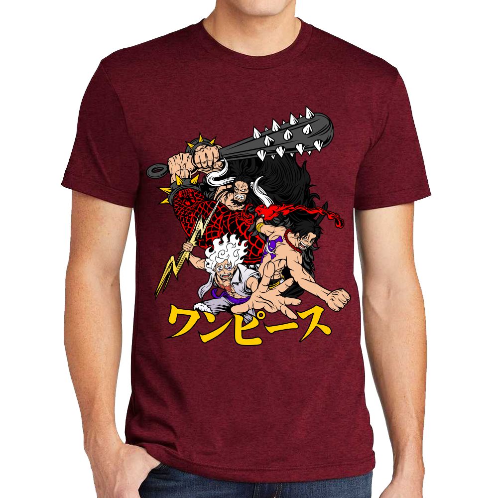 Playera Luffy Ace Kaido One Piece Algodón #0001641