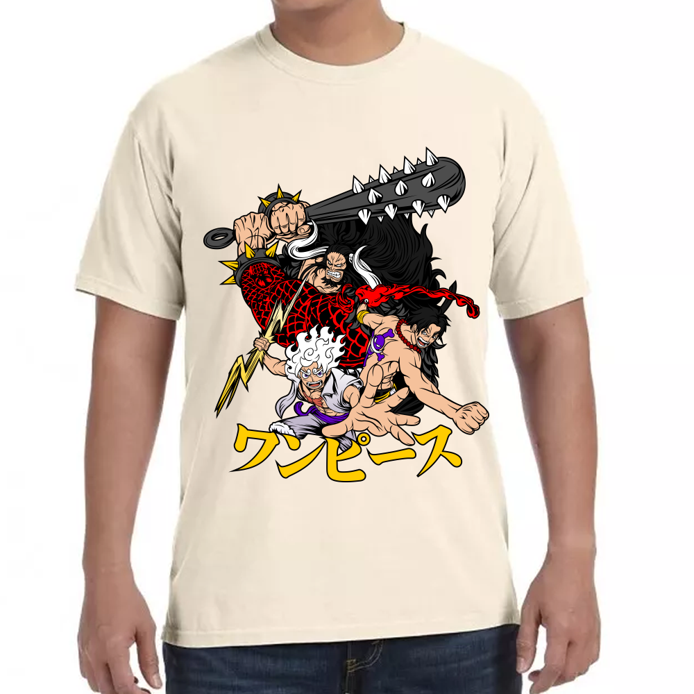 Playera Luffy Ace Kaido One Piece Algodón #0001641