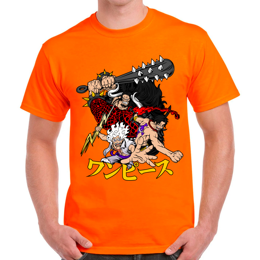 Playera Luffy Ace Kaido One Piece Algodón #0001641