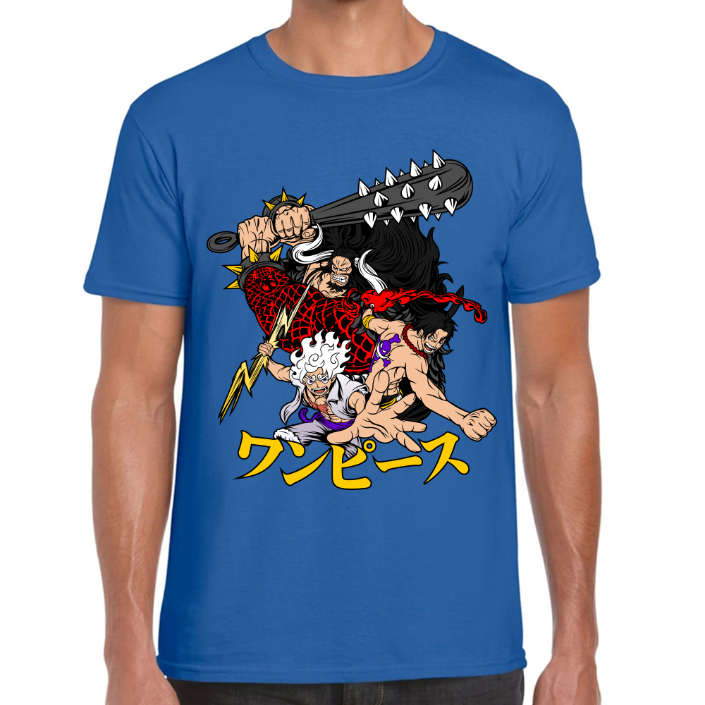 Playera Luffy Ace Kaido One Piece Algodón #0001641