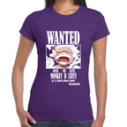 Playera Luffy Wanted One Piece Algodón Premium #0001644