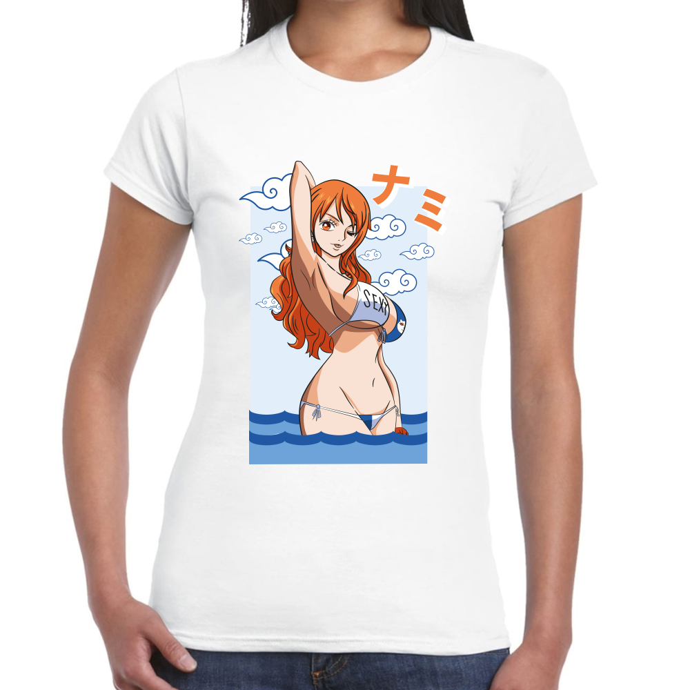 Playera Nami One Piece Algodón Premium #0001645 Imagen secundaria del producto