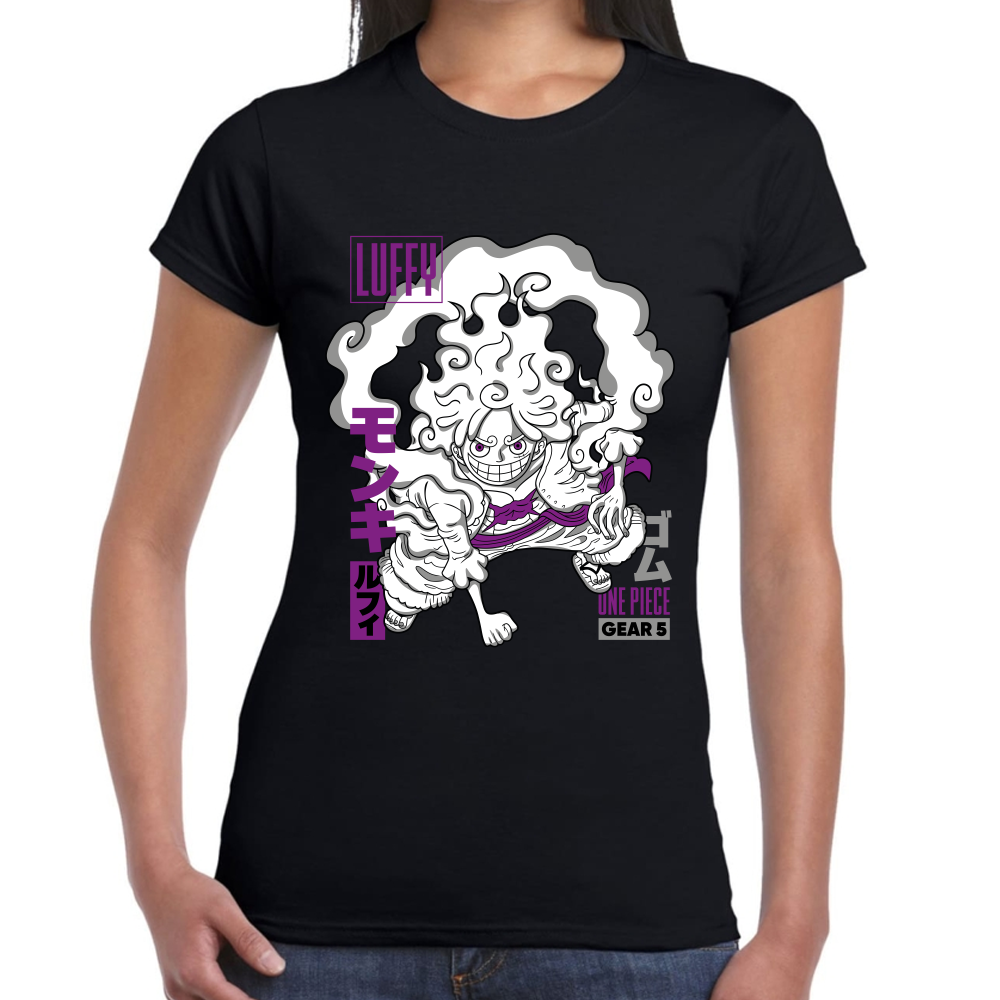 Playera Luffy Gear 5 One Piece Algodón Premium #0001654 Imagen secundaria del producto