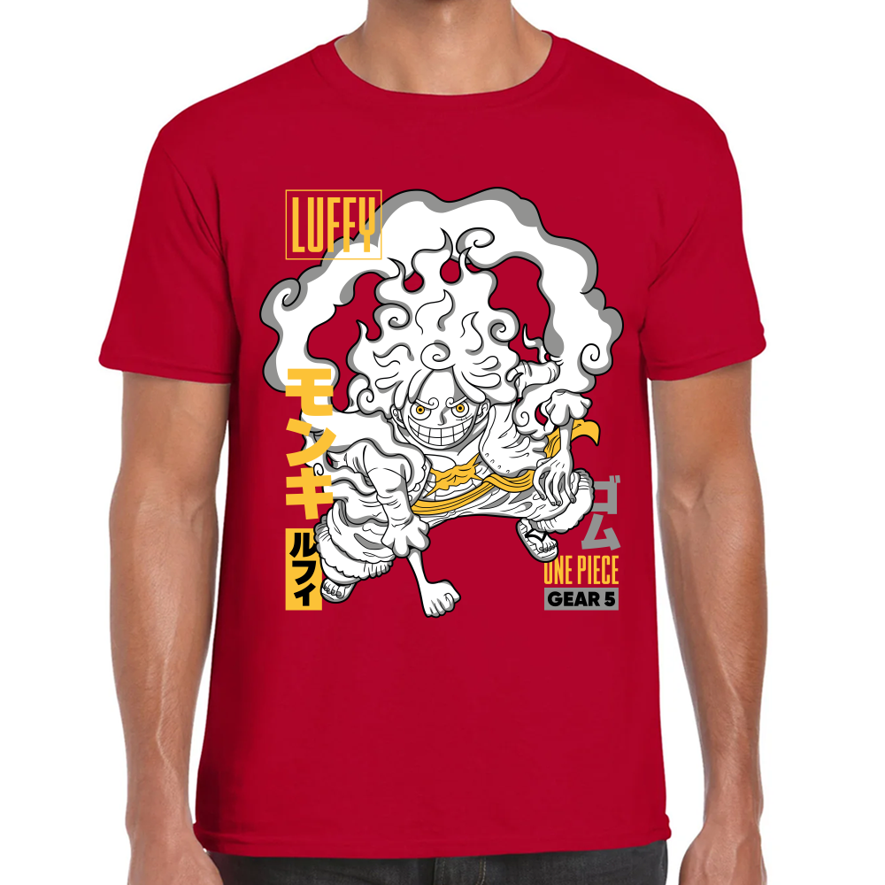 Playera Luffy Gear 5 One Piece Algodón Premium #0001654