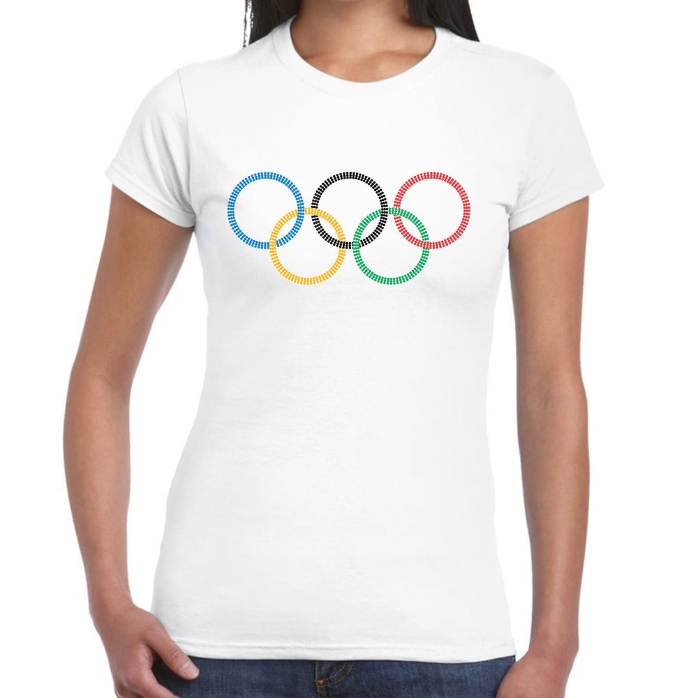 Playera Anillos Olímpicos Francia 2024 Algodón Premium #0001657