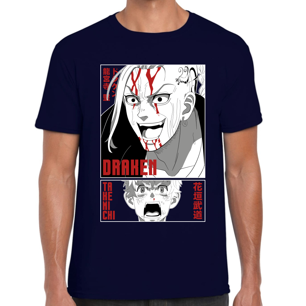Playera Draken & Takemichi Tokyo Revengers Algodón Premium #0001670
