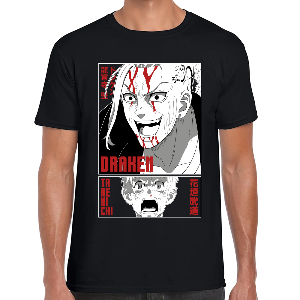 Playera Draken & Takemichi Tokyo Revengers Algodón Premium #0001670