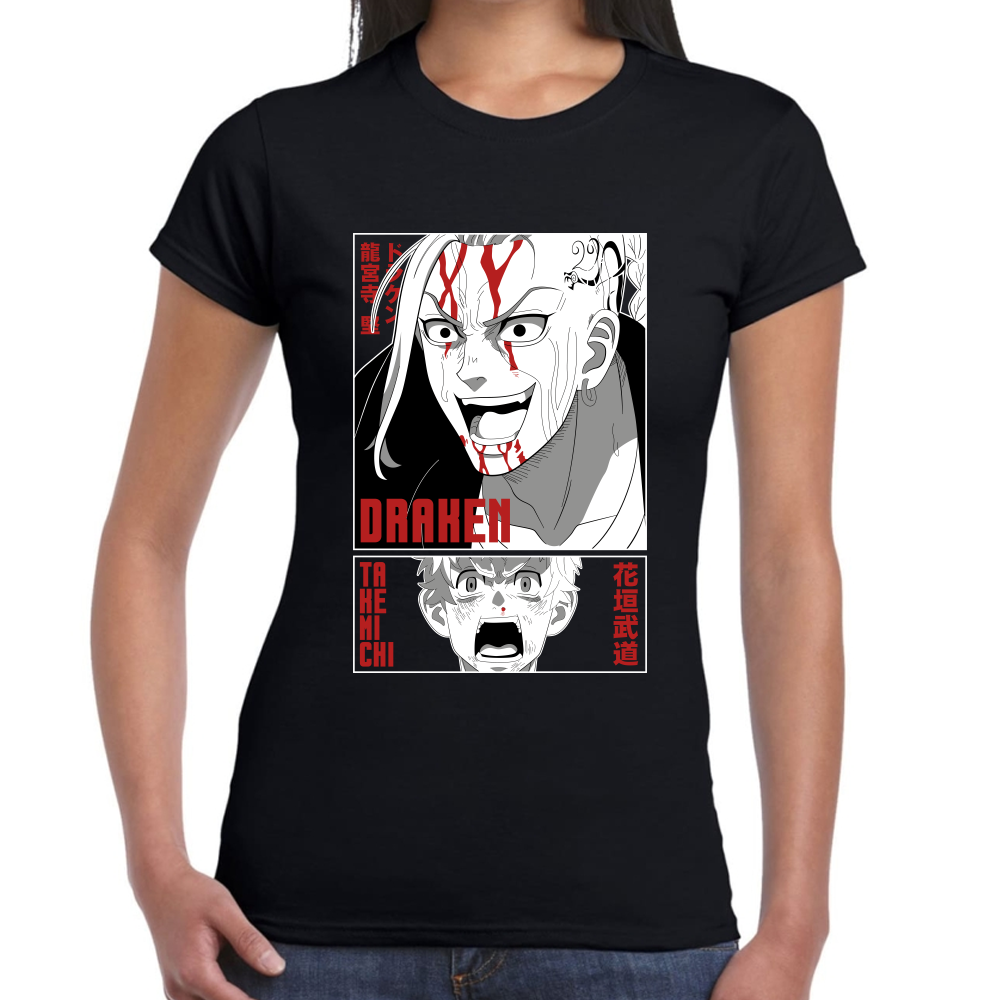 Playera Draken & Takemichi Tokyo Revengers Algodón Premium #0001670