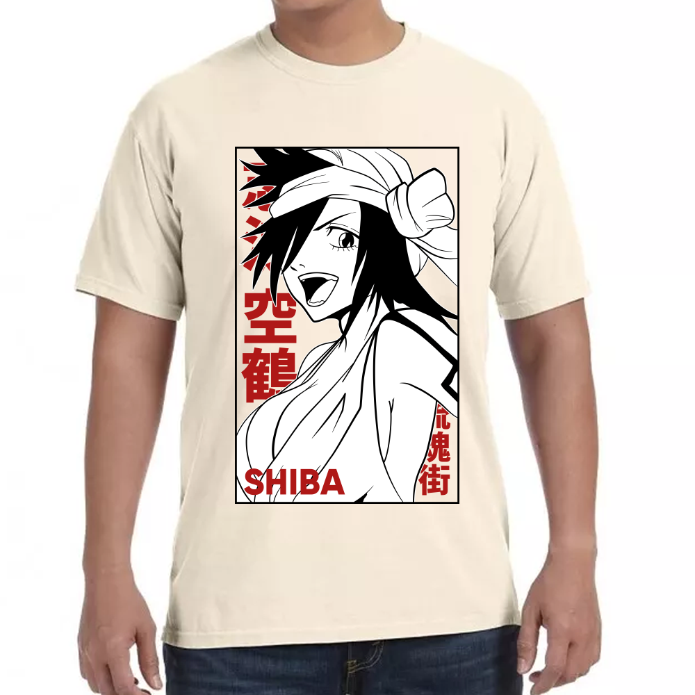 Playera Kukaku Shiba Bleach Algodón Premium #0001683