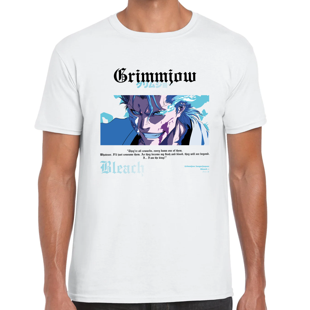 Playera Grimmjow Bleach Algodón Premium #0001684