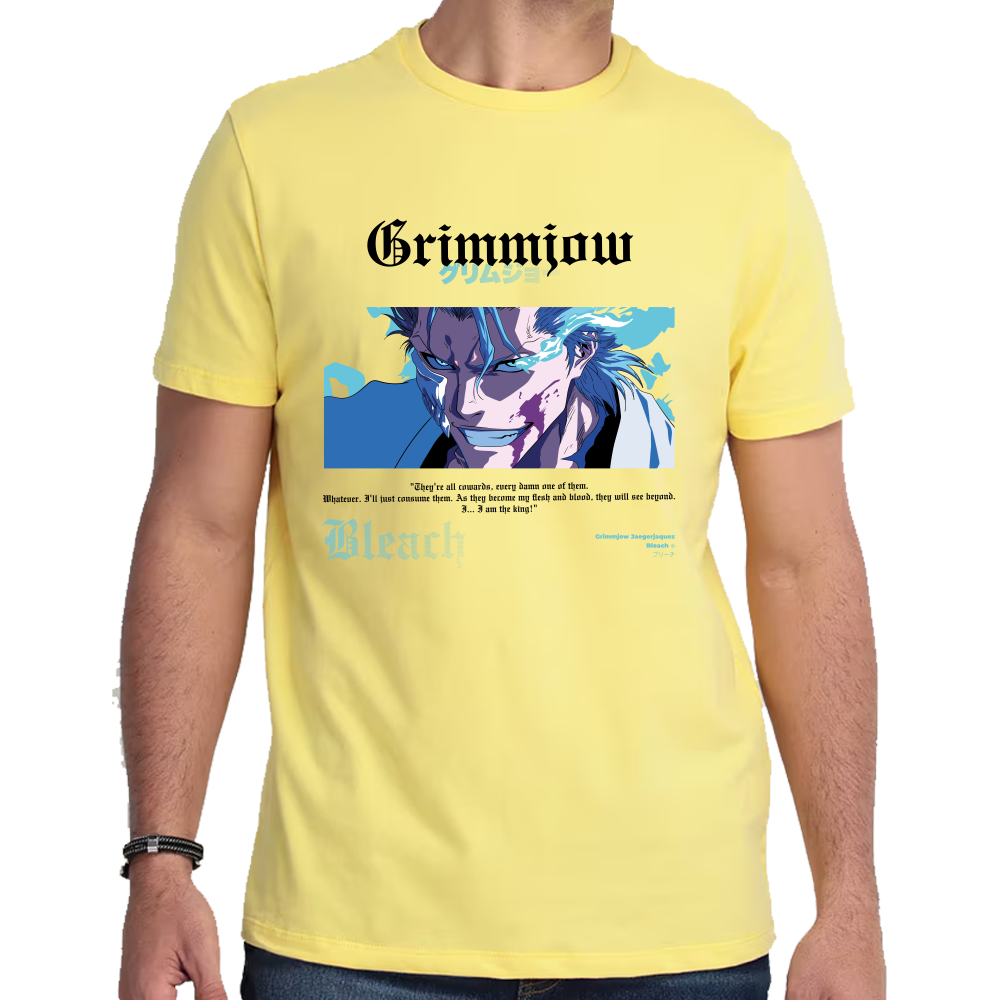 Playera Grimmjow Bleach Algodón Premium #0001684