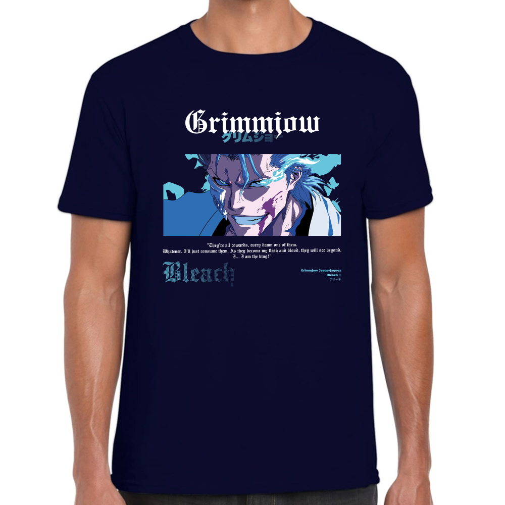 Playera Grimmjow Bleach Algodón Premium #0001684