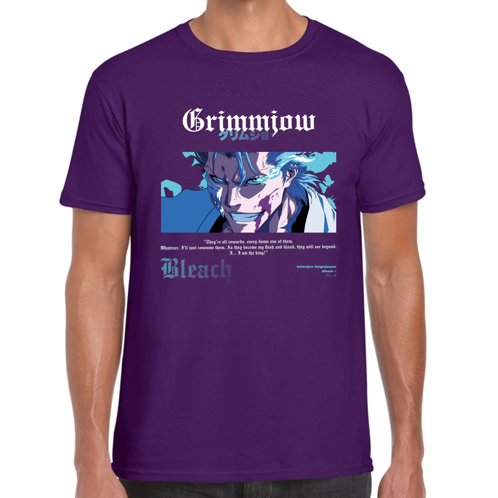 Playera Grimmjow Bleach Algodón Premium #0001684