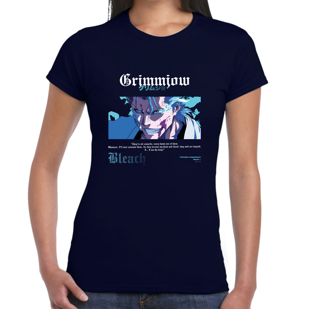 Playera Grimmjow Bleach Algodón Premium #0001684