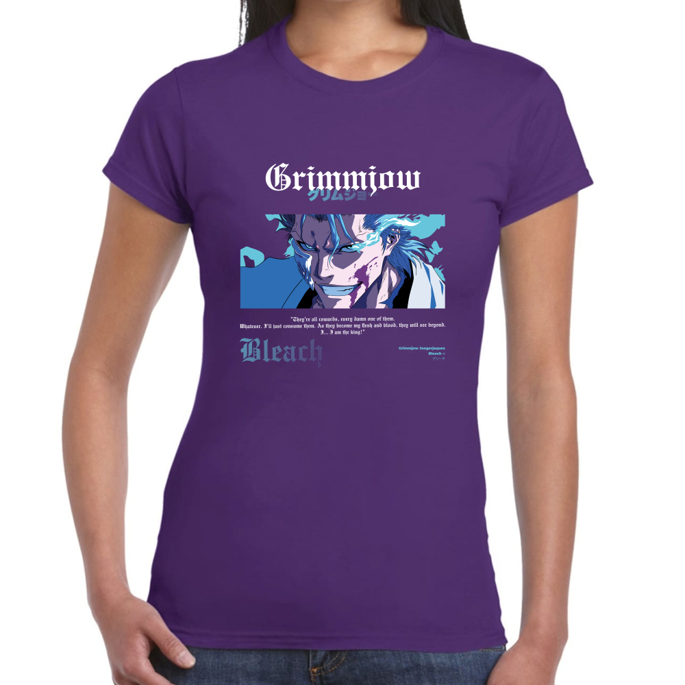 Playera Grimmjow Bleach Algodón Premium #0001684