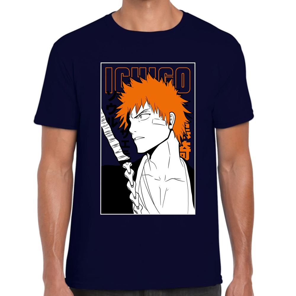 Playera Ichigo Kurosaki Bleach Algodón Premium #0001685