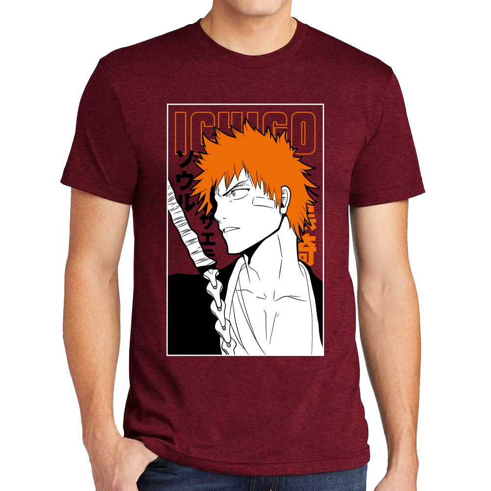 Playera Ichigo Kurosaki Bleach Algodón Premium #0001685