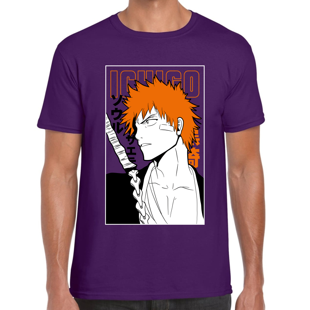 Playera Ichigo Kurosaki Bleach Algodón Premium #0001685