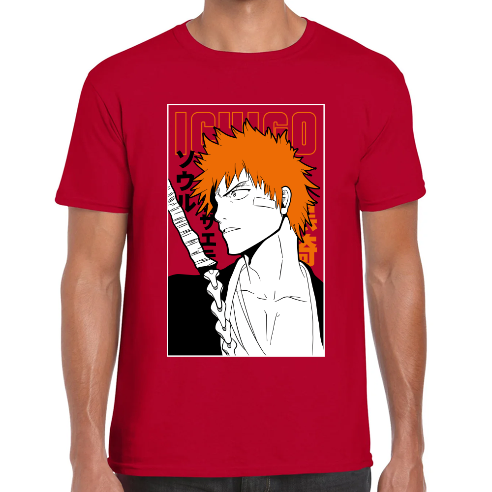 Playera Ichigo Kurosaki Bleach Algodón Premium #0001685