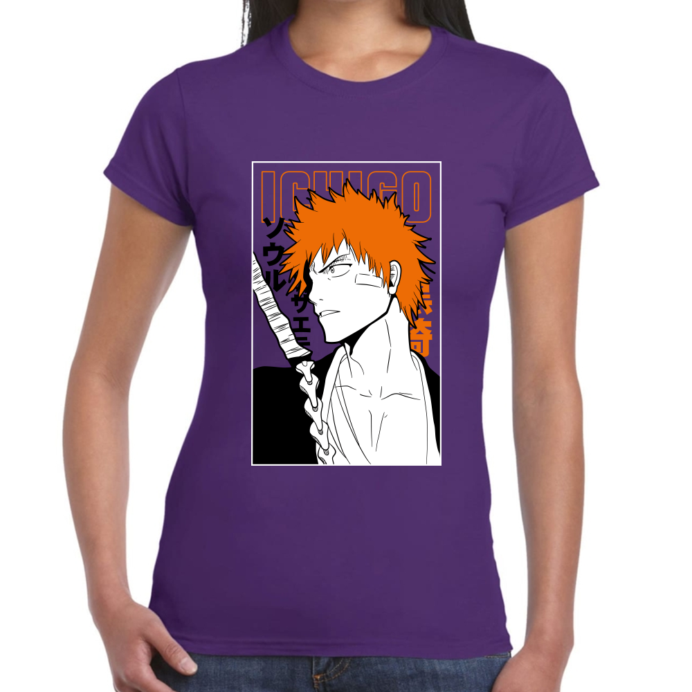 Playera Ichigo Kurosaki Bleach Algodón Premium #0001685