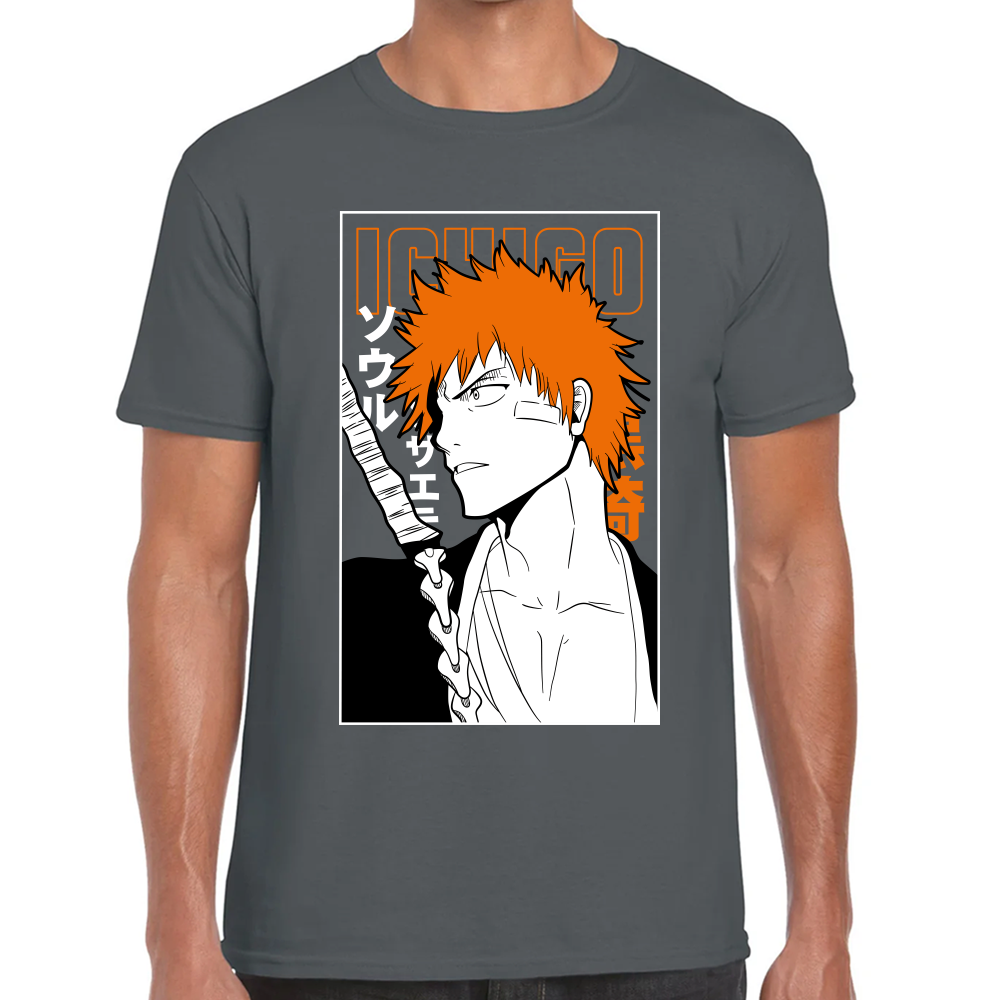 Playera Ichigo Kurosaki Bleach Algodón Premium #0001685
