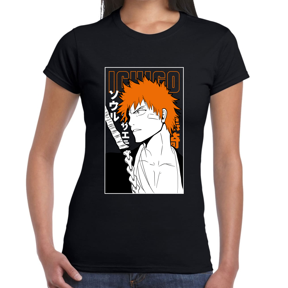 Playera Ichigo Kurosaki Bleach Algodón Premium #0001685 Imagen secundaria del producto