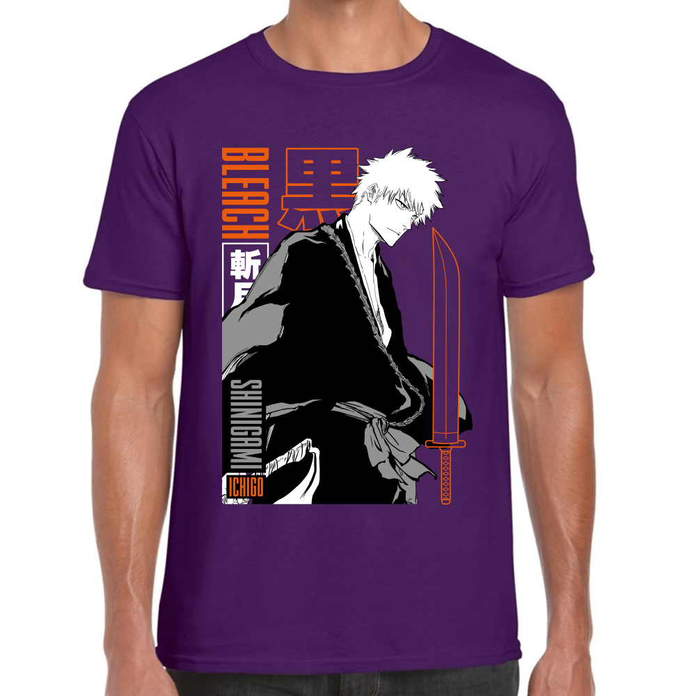 Playera Ichigo Kurosaki Bleach Algodón Premium #0001686