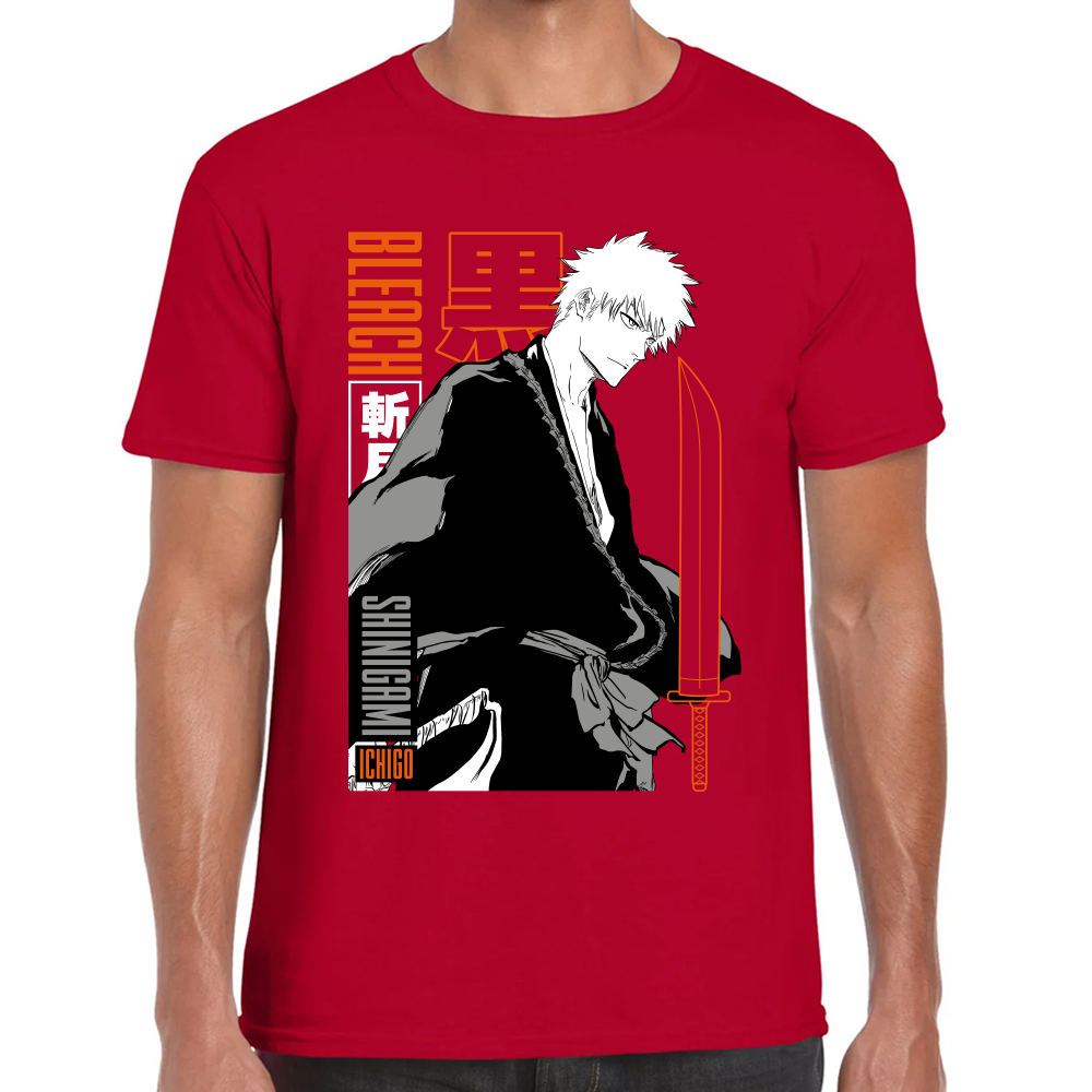 Playera Ichigo Kurosaki Bleach Algodón Premium #0001686