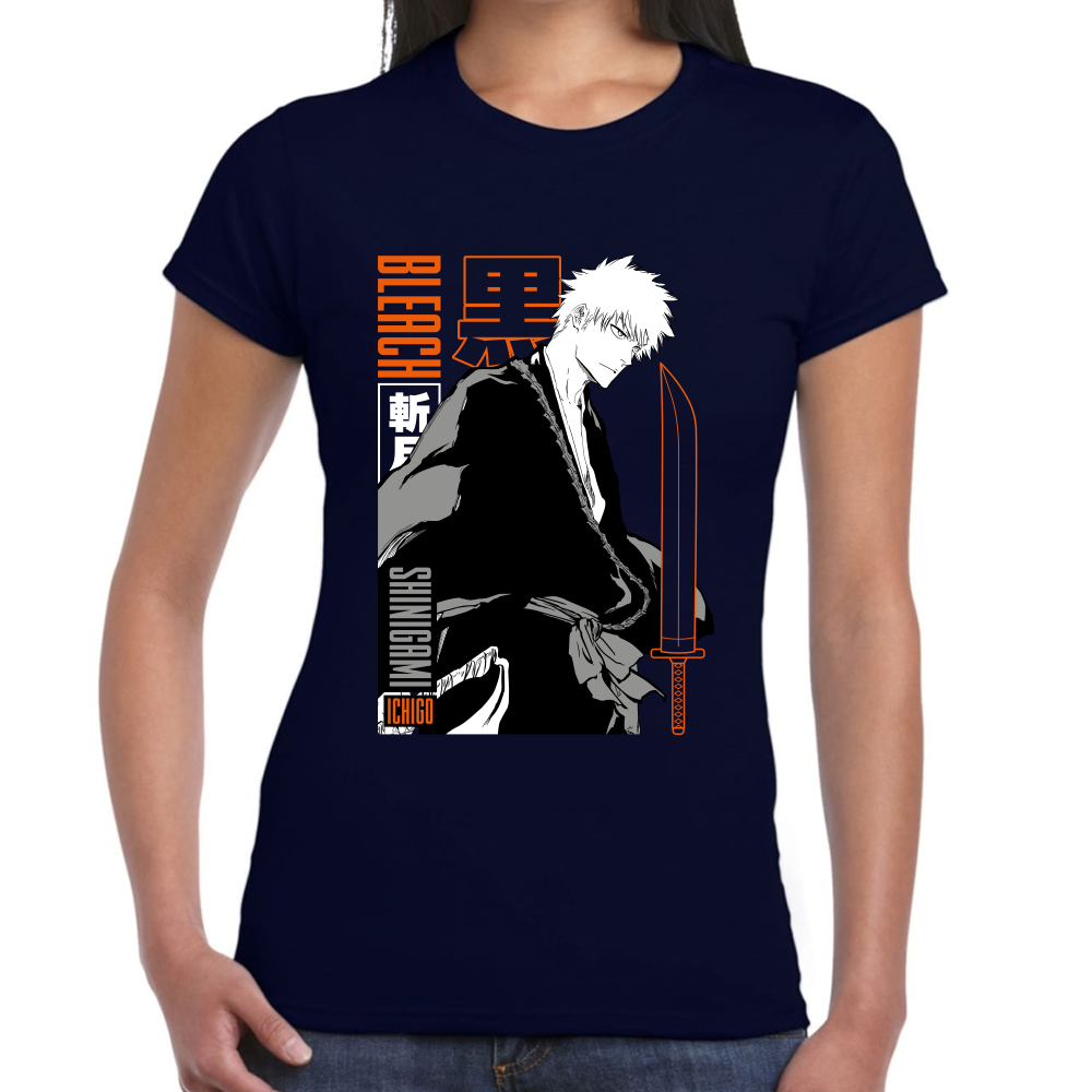 Playera Ichigo Kurosaki Bleach Algodón Premium #0001686