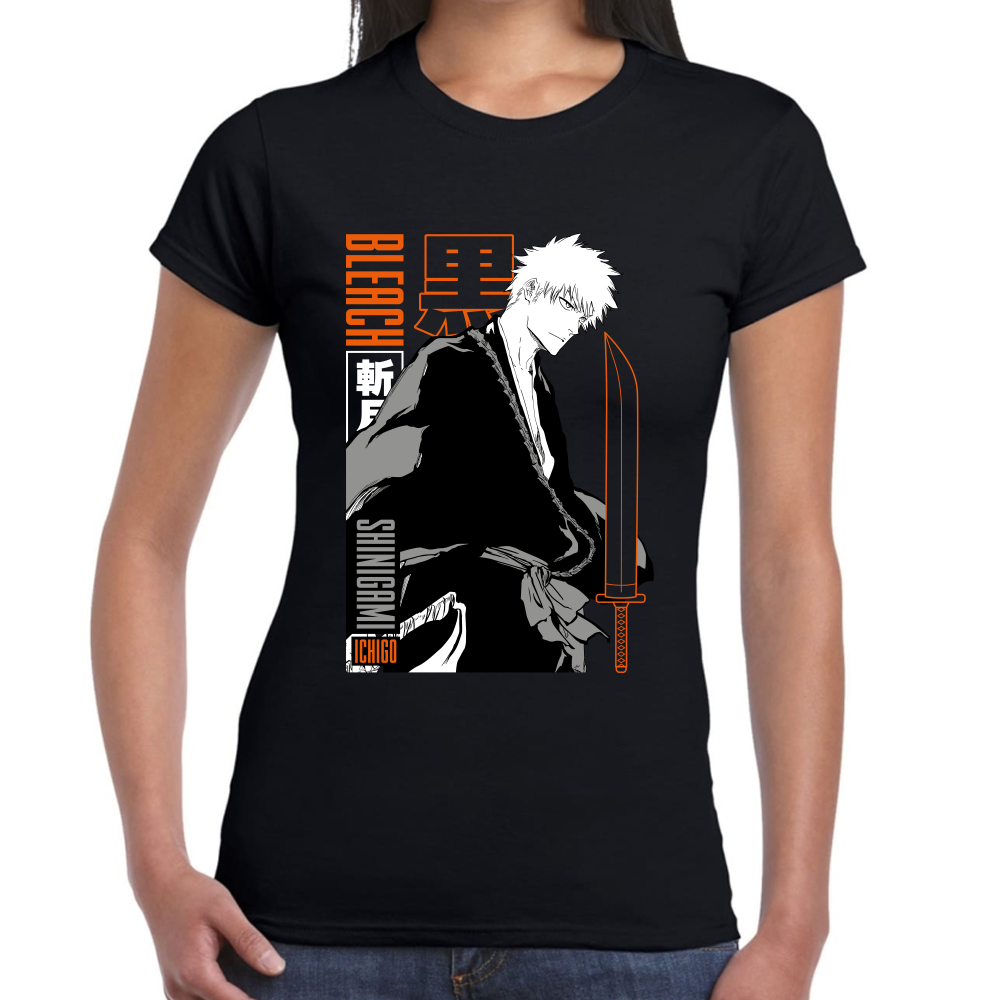 Playera Ichigo Kurosaki Bleach Algodón Premium #0001686 Imagen secundaria del producto